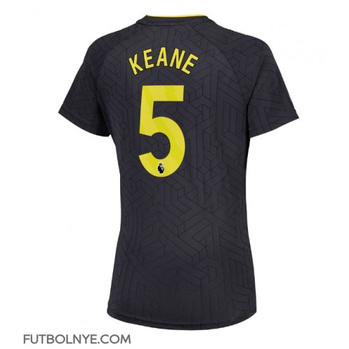 Camiseta Everton Michael Keane #5 Visitante Equipación para mujer 2024-25 manga corta